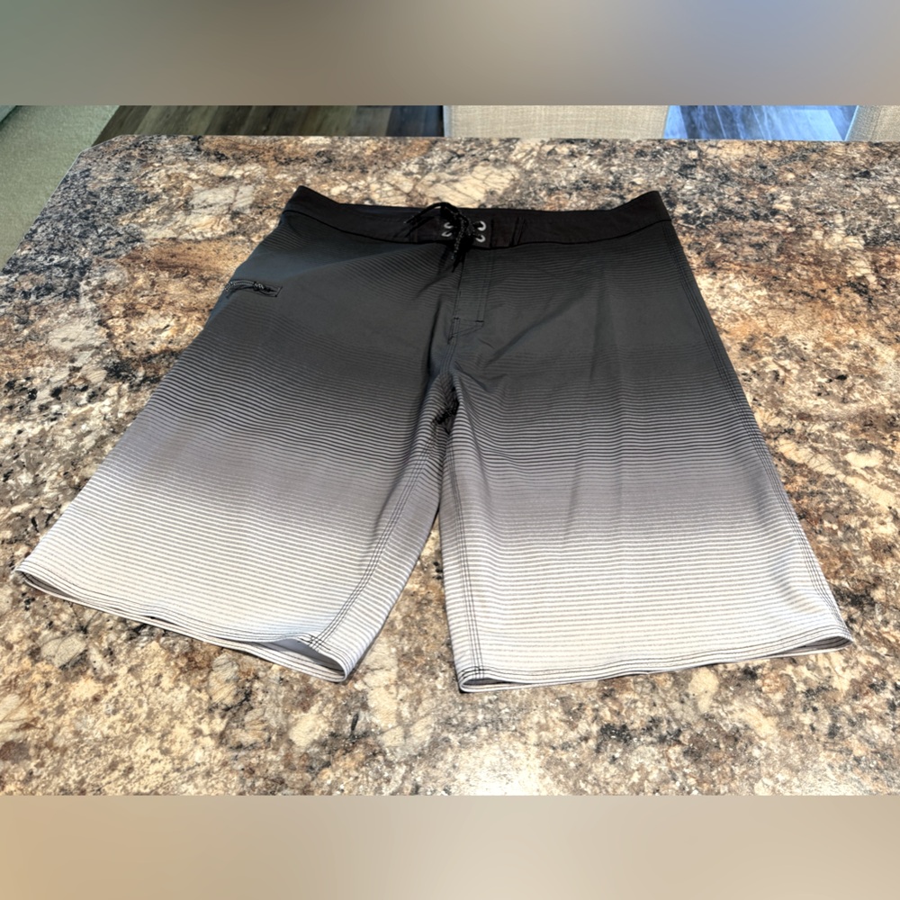 Gradient Black and Gray Board Shorts
